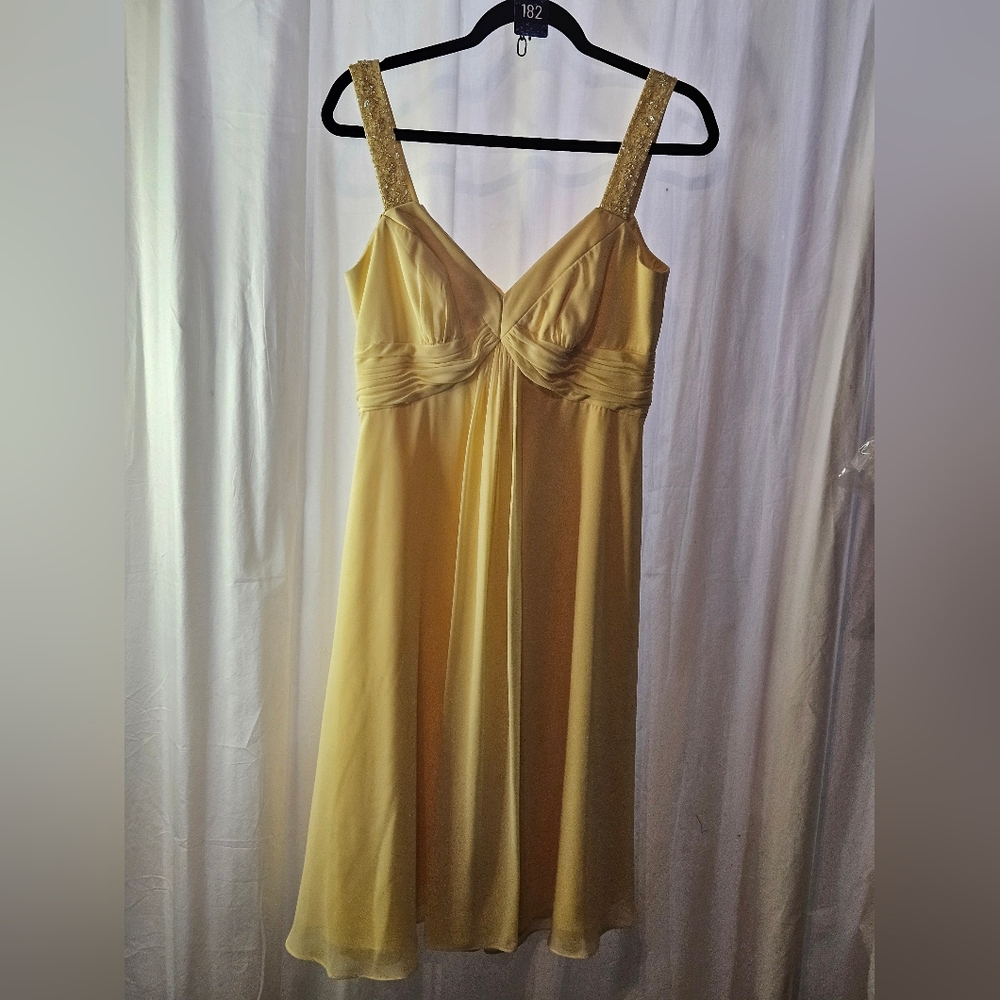 David's Bridal Gold Sleeveless Chemise Size 8